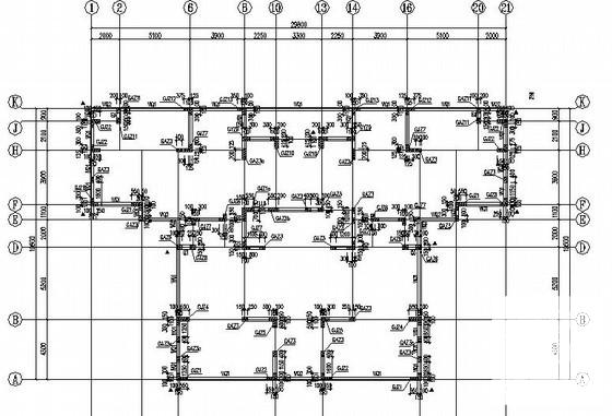 地上26层地下1层剪力墙住宅楼结构CAD施工图纸（筏形基础） - 1