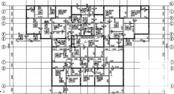地上26层地下1层剪力墙住宅楼结构CAD施工图纸（筏形基础） - 2