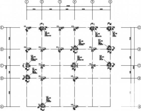 5层条形基础私人框架办公楼结构CAD施工图纸（8度抗震） - 1