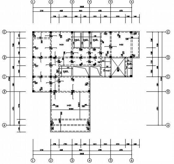 5层条形基础私人框架办公楼结构CAD施工图纸（8度抗震） - 3