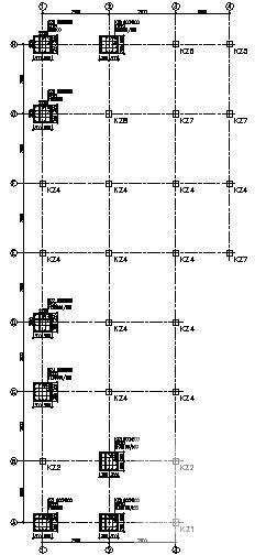 8层独立基础框架结构办公楼结构CAD施工图纸（7度抗震） - 2