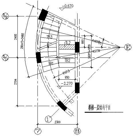 两层框架结构别墅结构CAD施工图纸 - 4