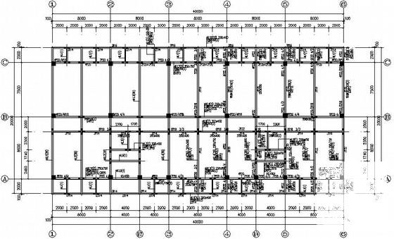 7层桩基础框架结构宿舍楼结构CAD施工图纸（7度抗震） - 1