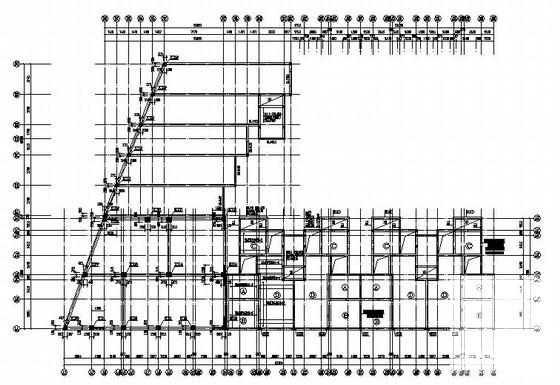 6层条形基础框架结构住宅楼结构CAD施工图纸（6度抗震）(平面布置图) - 2