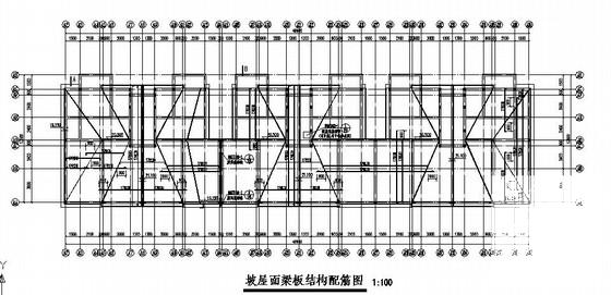 6层条形基础框架结构住宅楼结构CAD施工图纸（6度抗震）(平面布置图) - 3