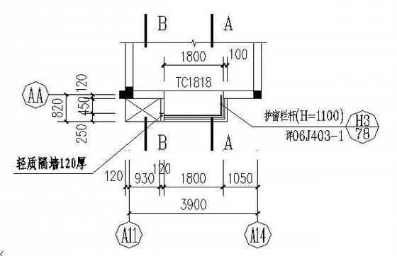 6层条形基础框架结构住宅楼结构CAD施工图纸（6度抗震）(平面布置图) - 4