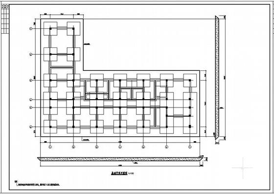 4层框架结构综合楼结构设计图纸(PKPM计算书) - 1