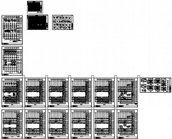 6层学院学生宿舍框架结构设计CAD图纸(平面布置图) - 1
