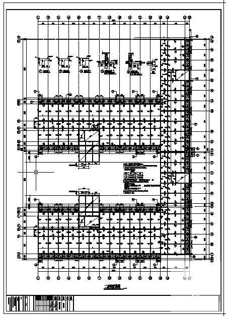 6层学院学生宿舍框架结构设计CAD图纸(平面布置图) - 2