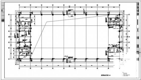 上10层框架结构业务技术与配套用房设计CAD图纸(楼梯平面图) - 1