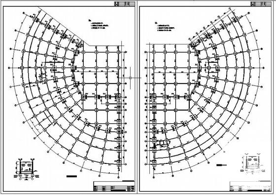 框架体育馆结构设计方案CAD图纸(梁平法施工图) - 1
