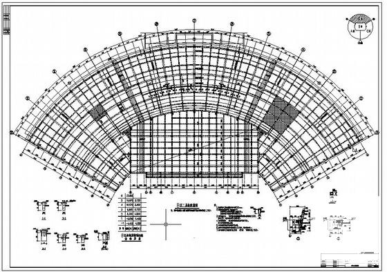 框架体育馆结构设计方案CAD图纸(梁平法施工图) - 3
