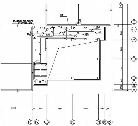 中学4层教学楼电气CAD施工图纸（三级负荷）(自动报警系统) - 2