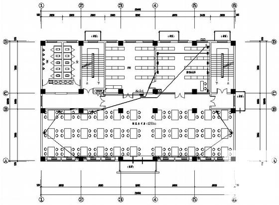 附属中学6层图纸书实验楼电气CAD施工图纸（三级负荷）(综合布线系统) - 2