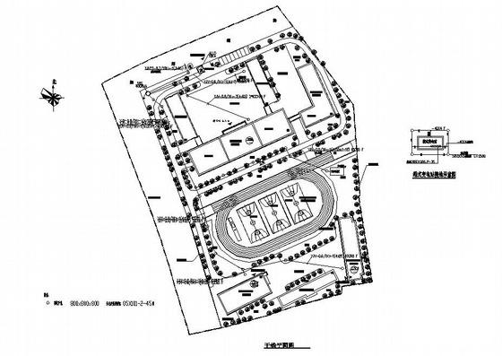 4层中学电气施工图纸（三级负荷）(防雷接地) - 1