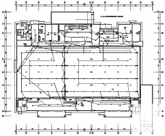 3层实验中学餐厅电气设计图纸（高10米）(消防联动控制系统) - 2