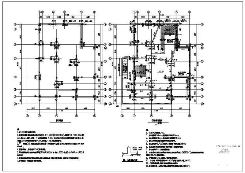 框架结构商业住宅楼结构设计方案CAD图纸 - 1