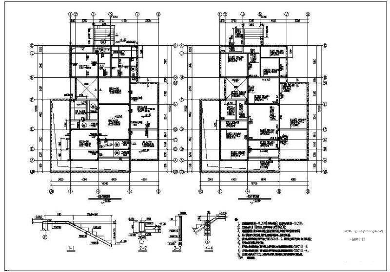 框架结构商业住宅楼结构设计方案CAD图纸 - 3