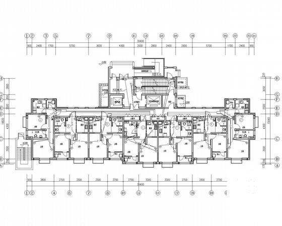 地上32层知名广场住宅楼电气CAD施工图纸带人防（甲级院）(建筑面积) - 2