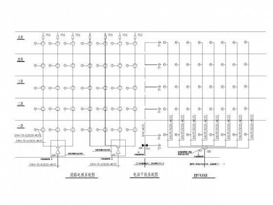 三级负荷5层中学教学楼电气CAD施工图纸 - 3