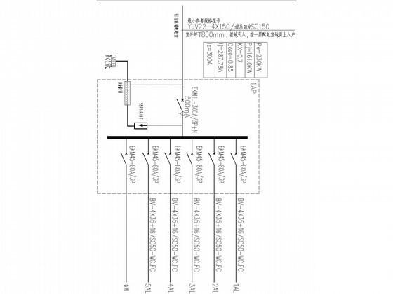 三级负荷5层中学教学楼电气CAD施工图纸 - 4