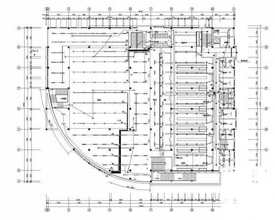 三级负荷3层中学食堂强弱电CAD施工图纸 - 1