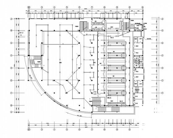 三级负荷3层中学食堂强弱电CAD施工图纸 - 2