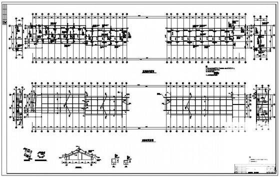 5层框架结构职工宿舍楼结构设计图纸(平面布置图) - 3