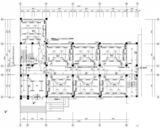 7层重点中学电气施工CAD图纸 - 1