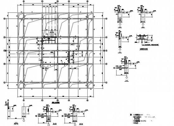 21层框筒结构商业建筑结构设计CAD施工图纸(梁配筋图) - 1