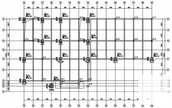 3层独立基础框架结构综合楼结构CAD施工图纸（6度抗震） - 1