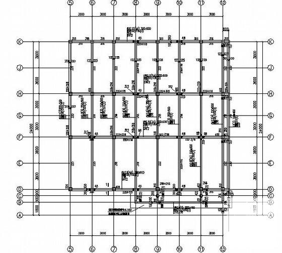3层独立基础框架结构综合楼结构CAD施工图纸（6度抗震） - 3
