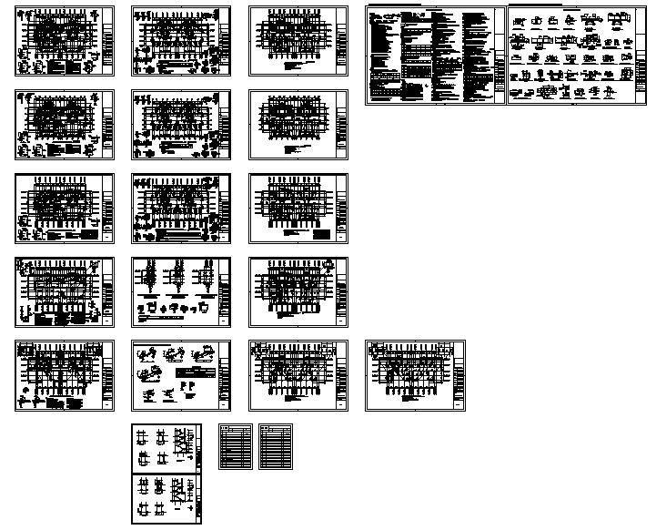11层短肢剪力墙住宅楼结构设计方案CAD图纸 - 1