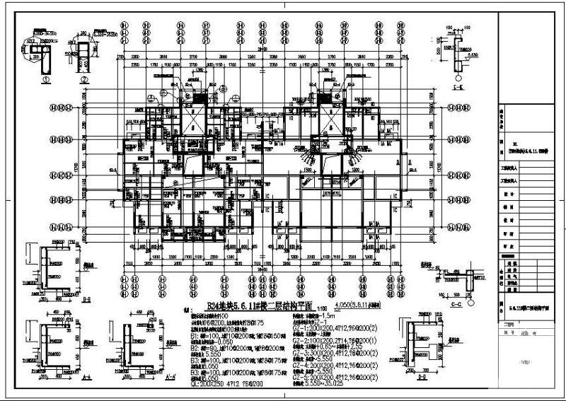 11层短肢剪力墙住宅楼结构设计方案CAD图纸 - 2