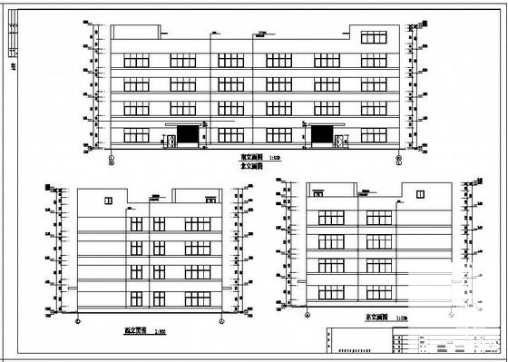 4层框架结构厂房结构设计方案CAD图纸 - 1