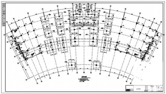 4层框架结构局部3层住宅楼结构设计图纸(平面布置图) - 1