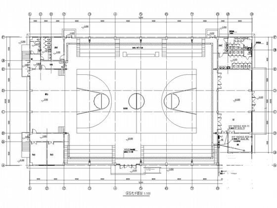 中学体育馆电气CAD施工图纸 - 1