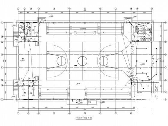 中学体育馆电气CAD施工图纸 - 2