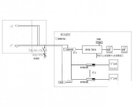 两层中学综合馆强弱电CAD施工图纸(火灾自动报警) - 4