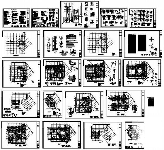 3层大学艺术学院扩建框架结构设计方案CAD图纸 - 1