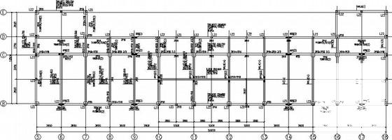5层(局部4层)独立基础框架结构办公楼结构CAD施工图纸（7度抗震）(梁平法配筋图) - 3
