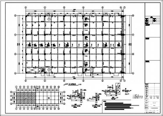 混凝土框架厂房结构设计方案CAD施工图纸 - 2