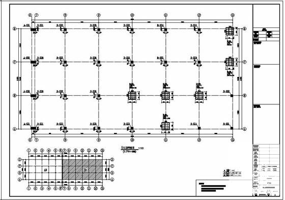 混凝土框架厂房结构设计方案CAD施工图纸 - 3