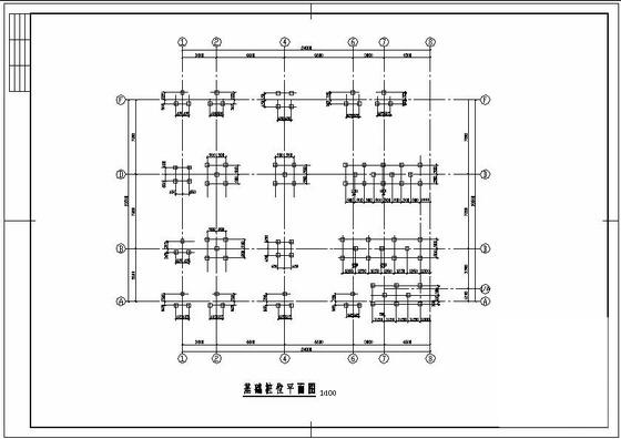 局部3层框架边防站结构设计方案CAD图纸 - 1