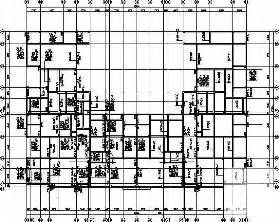 4层筏形基础框架结构住宅楼结构CAD施工图纸 - 2