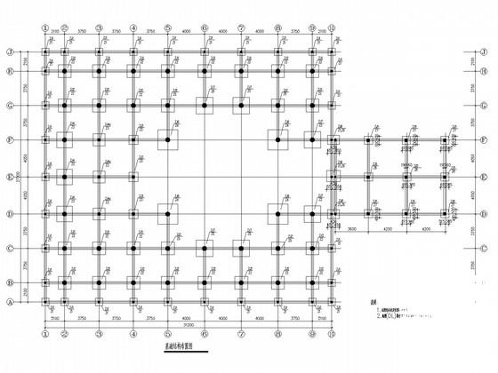 单层条形基础框混仿古建筑结构CAD施工图纸 - 2