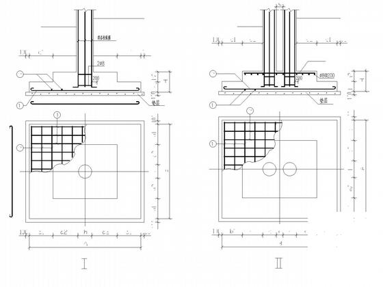 单层条形基础框混仿古建筑结构CAD施工图纸 - 4