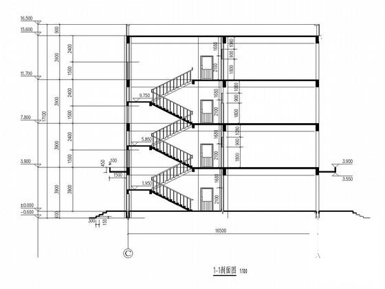 4层框架中学实验楼毕业设计方案CAD图纸 - 3