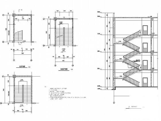 4层框架中学实验楼毕业设计方案CAD图纸 - 4