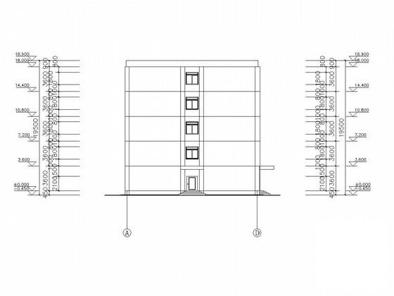 5层框架结构中学实验楼毕业设计方案CAD图纸（建筑图结构图计算书） - 3